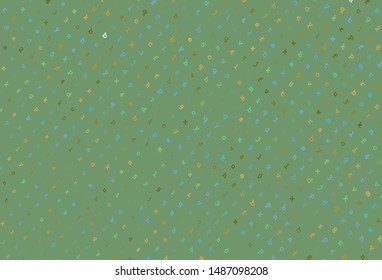 Light Blue, Yellow vector template with isolated letters. Colored alphabet signs with gradient on white background. Pattern for school, grammar websites.
