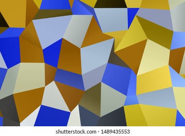 Light Blue, Yellow vector template with rhombus. Beautiful illustration with rectangles and squares. Modern template for your landing page.