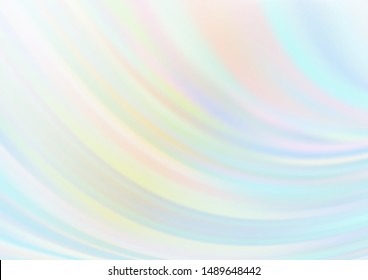 Light Blue, Yellow vector template with bent ribbons. A vague circumflex abstract illustration with gradient. Marble style for your business design.