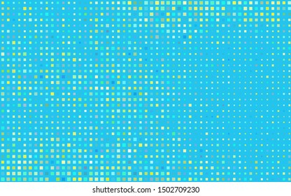 Light Blue, Yellow vector template with crystals, rectangles. Decorative design in abstract style with rectangles. Best design for your ad, poster, banner.