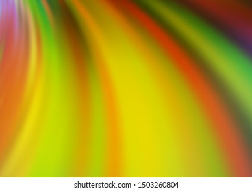 Light Blue, Yellow vector template with bent ribbons. A vague circumflex abstract illustration with gradient. The elegant pattern for brand book.