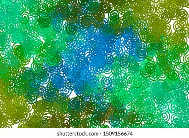 Light Blue, Yellow vector template with wry lines. Colorful abstract illustration with gradient lines. Template for cell phone screens.