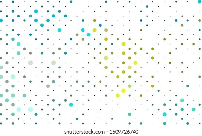 Light Blue, Yellow vector template with circles. Blurred bubbles on abstract background with colorful gradient. Pattern for beautiful websites.