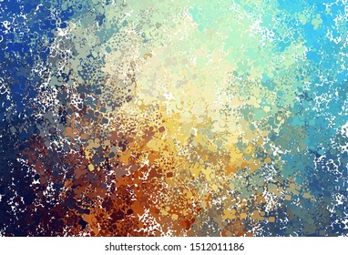 Light Blue, Yellow vector template with chaotic shapes. Simple colorful illustration with abstract gradient shapes. Modern design for your business card.