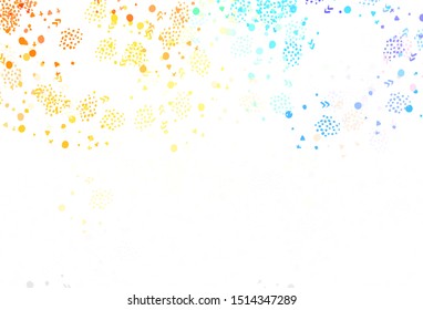 Light Blue, Yellow vector template with chaotic shapes. Simple colorful illustration with abstract gradient shapes. Elegant design for wallpapers.
