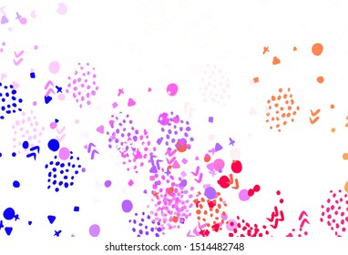Light Blue, Yellow vector template with chaotic shapes. Simple colorful illustration with abstract gradient shapes. Simple design for your web site.