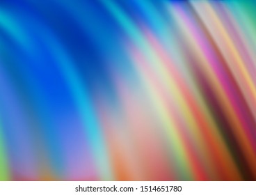 Light Blue, Yellow vector template with lines, ovals. A completely new color illustration in marble style. Brand new design for your ads, poster, banner.