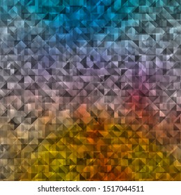 Light Blue, Yellow vector template with crystals, triangles. Triangles on abstract background with colorful gradient. Design for your promotions.