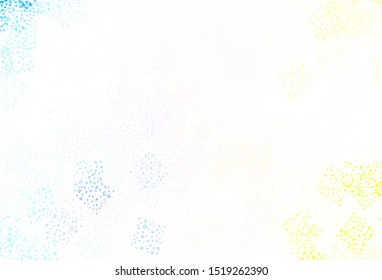 Light Blue, Yellow vector template with chaotic shapes. Decorative design in abstract style with random forms. Simple design for your web site.