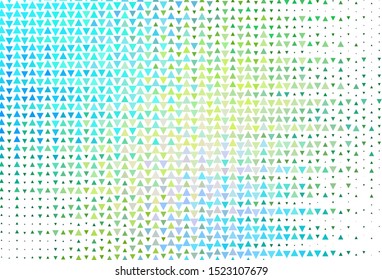Light Blue, Yellow vector template with crystals, triangles. Beautiful illustration with triangles in nature style. Pattern for websites.