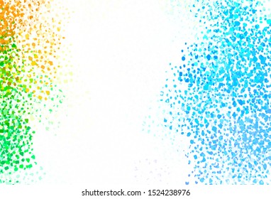 Light Blue, Yellow vector template with chaotic shapes. Modern abstract illustration with colorful random forms. Background for a cell phone.