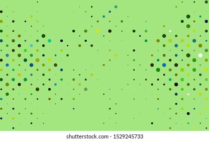 Light Blue, Yellow vector template with circles. Beautiful colored illustration with blurred circles in nature style. Pattern of water, rain drops.