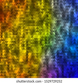 Light Blue, Yellow vector template with lines, triangles. Modern gradient illustration with colorful triangles. Template for landing pages.