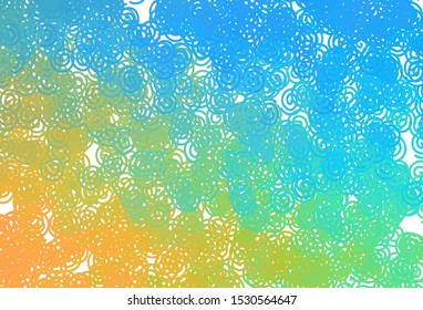 Light Blue, Yellow vector template with wry lines. Colorful abstract illustration with gradient lines. A completely new design for your business.