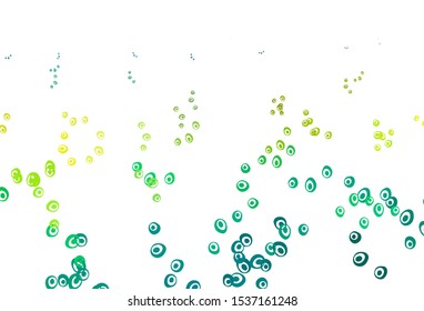 Light Blue, Yellow vector template with circles. Blurred decorative design in abstract style with bubbles. Pattern for beautiful websites.