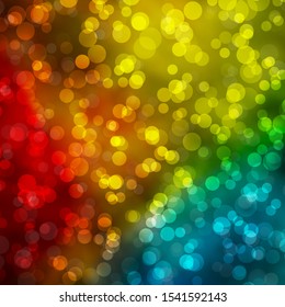 Light Blue, Yellow vector template with circles. Abstract colorful disks on simple gradient background. Pattern for business ads.