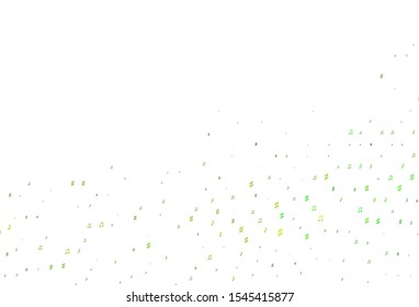 Light Blue, Yellow vector template with musical symbols. Abstract illustration with colorful symbols of melody. Template for fasion magazines.