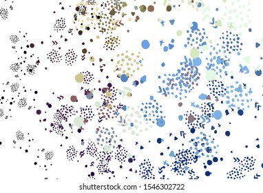 Light Blue, Yellow vector template with chaotic shapes. Illustration with colorful gradient shapes in abstract style. Elegant design for wallpapers.