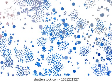 Light Blue, Yellow vector template with chaotic shapes. Colorful chaotic forms with gradient in modern style. Modern design for your business card.