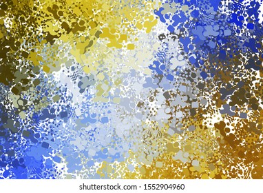 Light Blue, Yellow vector template with chaotic shapes. Illustration with colorful gradient shapes in abstract style. Background for a cell phone.
