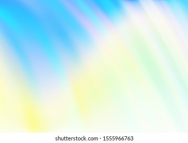 Light Blue, Yellow vector template with lines, ovals. Modern gradient abstract illustration with bandy lines. The template for cell phone backgrounds.
