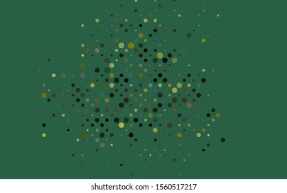 Light Blue, Yellow vector template with circles. Abstract illustration with colored bubbles in nature style. Template for your brand book.