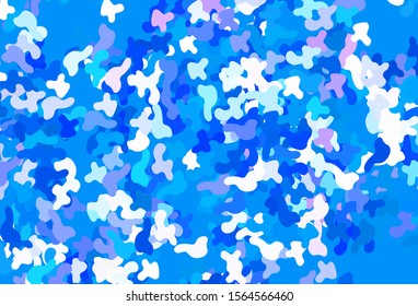 Light Blue, Yellow vector template with chaotic shapes. Modern abstract illustration with colorful random forms. Background for a cell phone.