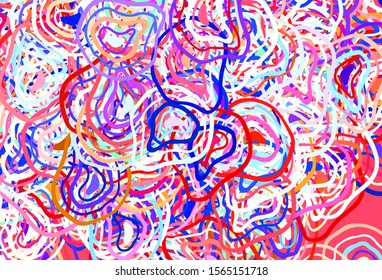 Light Blue, Yellow vector template with chaotic shapes. Modern abstract illustration with colorful random forms. Elegant design for wallpapers.