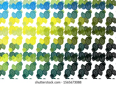 Light Blue, Yellow vector template with lines, ovals. Colorful abstract illustration with gradient lines. A completely new template for your business design.