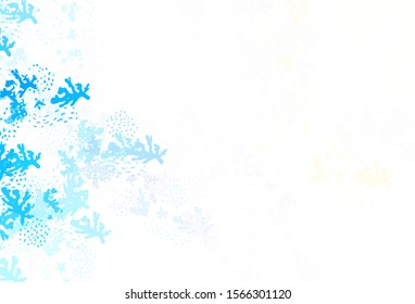 Light Blue, Yellow vector template with chaotic shapes. Decorative design in abstract style with random forms. Modern design for your business card.