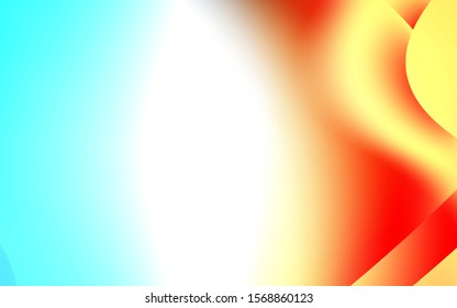 Light Blue, Yellow vector template with lava shapes. Creative illustration in halftone marble style with gradient. The best blurred design for your business.