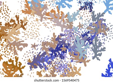 Light Blue, Yellow vector template with chaotic shapes. Modern abstract illustration with colorful random forms. Best smart design for your business.