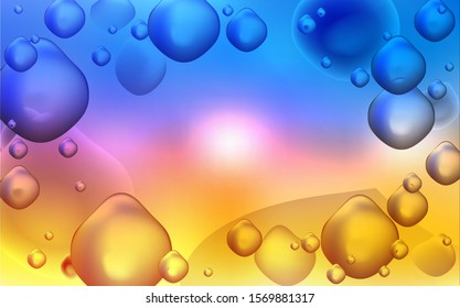 Light Blue, Yellow vector template with lava shapes. An elegant bright illustration with gradient. Pattern for your business design.