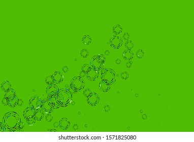 Light Blue, Yellow vector template with circles. Blurred decorative design in abstract style with bubbles. Template for your brand book.
