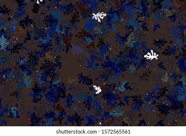 Light Blue, Yellow vector template with chaotic shapes. Colorful chaotic forms with gradient in modern style. Modern design for your business card.