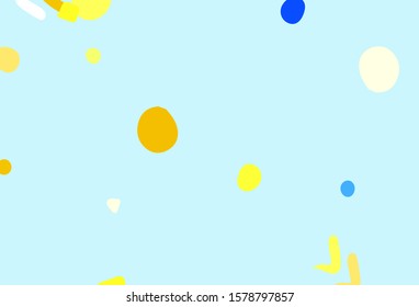 Light Blue, Yellow vector template with chaotic shapes. Simple colorful illustration with abstract gradient shapes. Simple design for your web site.