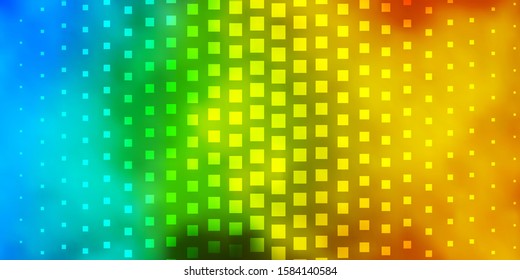 Light Blue, Yellow vector template in rectangles. Abstract gradient illustration with colorful rectangles. Modern template for your landing page.
