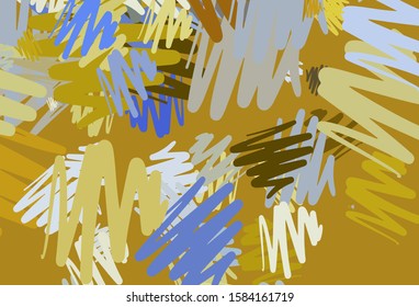Light Blue, Yellow vector template with repeated sticks. Shining colored illustration with sharp stripes. Template for your beautiful backgrounds.