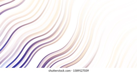 Light Blue, Yellow vector template with curved lines. Bright illustration with gradient circular arcs. Design for your business promotion.