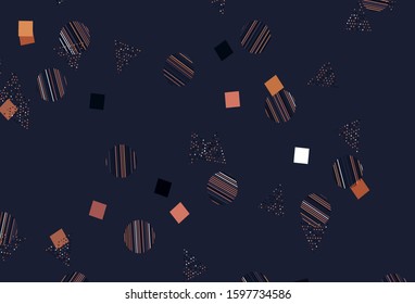 Light Blue, Yellow vector template with crystals, circles, squares. Illustration with colorful circles, triangles, rectangles. Modern template for landing page.