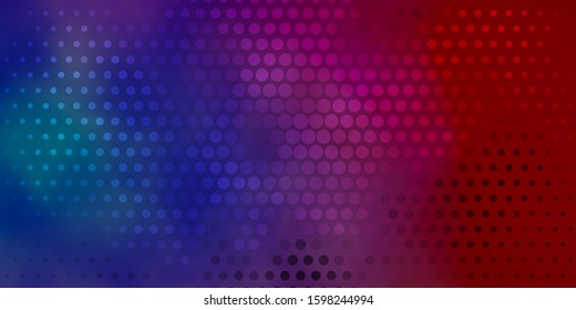 Light Blue, Yellow vector template with circles. Glitter abstract illustration with colorful drops. Design for your commercials.