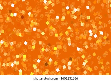 Light Blue, Yellow vector template with crystals, circles, squares. Abstract illustration with colorful dots, lines, cubes. Pattern for booklets, leaflets