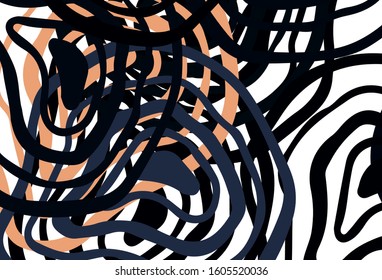 Light Blue, Yellow vector template with wry lines. Colorful abstract illustration with gradient lines. A new texture for your  ad, booklets, leaflets.