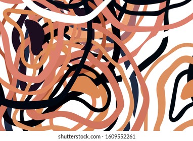 Light Blue, Yellow vector template with wry lines. Colorful abstract illustration with gradient lines. A new texture for your  ad, booklets, leaflets.