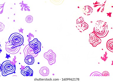 Light Blue, Yellow vector template with chaotic shapes. Simple colorful illustration with abstract gradient shapes. Elegant design for wallpapers.