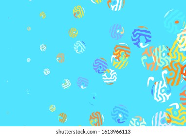 Light Blue, Yellow vector template with circles. Blurred bubbles on abstract background with colorful gradient. New template for your brand book.