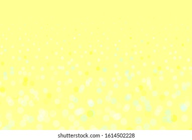 Light Blue, Yellow vector template with circles. Blurred bubbles on abstract background with colorful gradient. Pattern for futuristic ad, booklets.