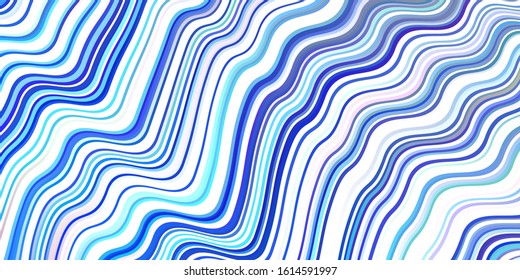 Light Blue, Yellow vector template with bent lines. An elegant bright illustration with gradient. Abstract design for your web site.