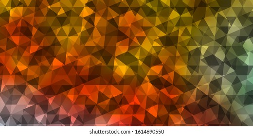 Light Blue, Yellow vector template with crystals, triangles. Beautiful illustration with triangles in nature style. Pattern for websites.
