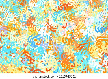 Light Blue, Yellow vector template with chaotic shapes. Simple colorful illustration with abstract gradient shapes. Modern design for your business card.